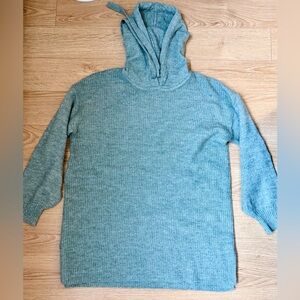 Reitmans Signature Light Green Hooded Tunic Sweater